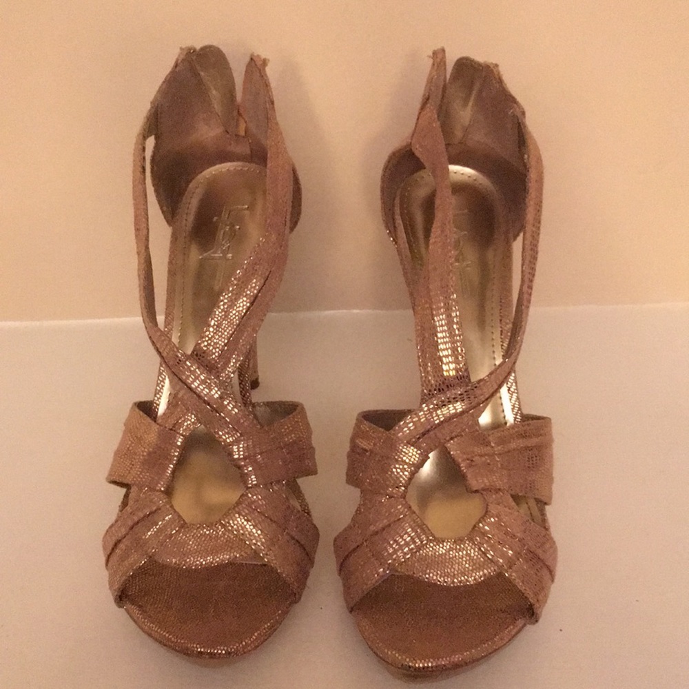 F21 Gold Python Heel - image 8